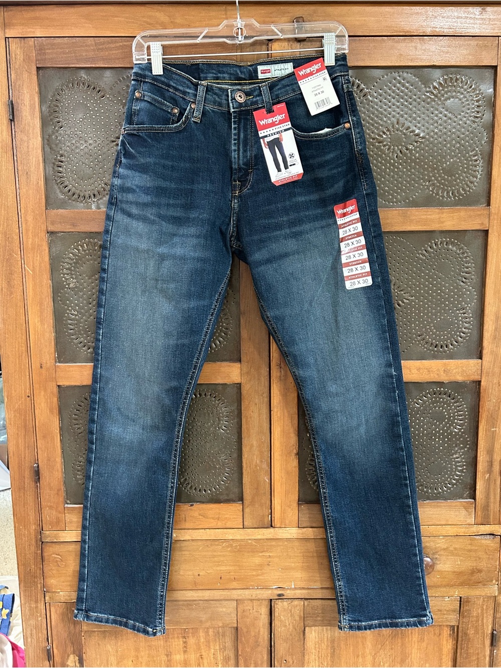 Wrangler Men's Five Star Premium Athletic Fit Jeans Dark Indigo Wash- 28x30 NWT